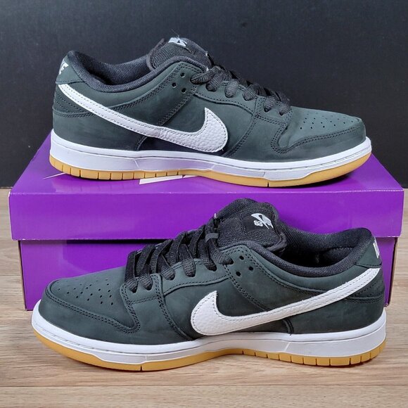 Nike SB Dunk Low Pro Black Gum Shoes Mens Size 8 Skater‎ Skateboard CD2563-006 - Picture 2 of 8